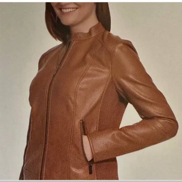 Kenneth Cole Faux Leather Jacket - Picture 1 of 4